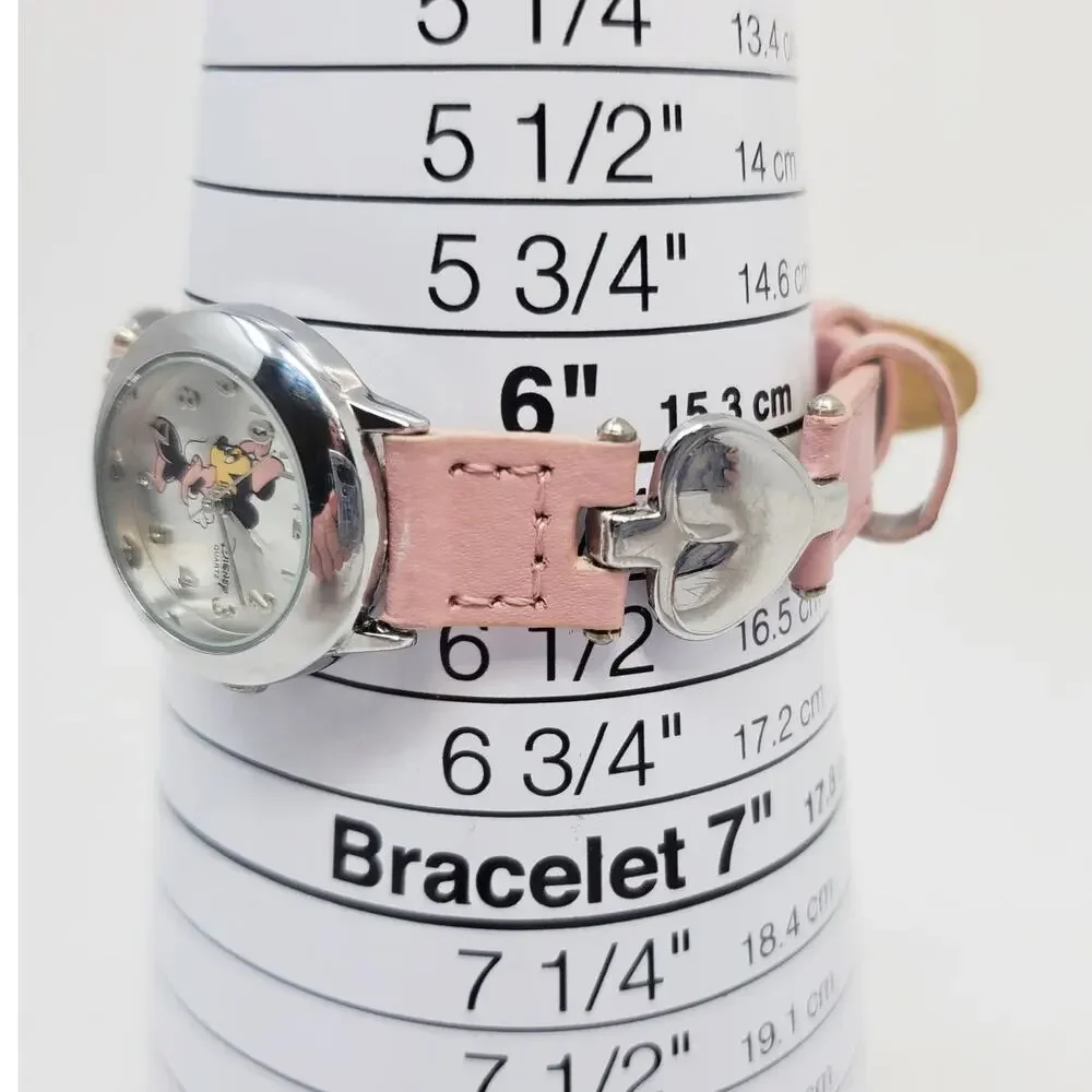 Disney Parks Minnie Mouse Watch Silver Hearts